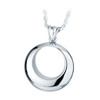 Circle Sterling Silver Cremation Jewelry Pendant Necklace