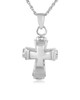 Classic Cross Sterling Silver Cremation Jewelry Pendant Necklace