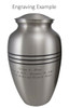 Classic Pewter Brass Extra Small Cremation Urn - Engravable