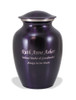 Small Classic Violet Brass Cremation Urn - Engravable