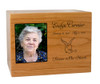 Color Photo Boston Solid Cherry Wood Cremation Urn