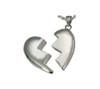 Companion Heart Pendant Cremation Jewelry in Sterling Silver