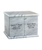 Companion White Marble Engravable Cremation Urn