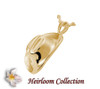 Cowboy Hat Cremation Jewelry in 14k Gold Plated Sterling Silver