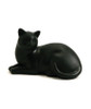 Black Cozy Cat Cremation Urn