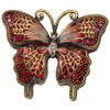 Crimson Jeweled Butterfly Keepsake Cremation Urn