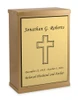 Cross Bronze Overlap Top Niche Cremation Urn