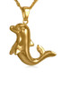 Dolphin Gold Vermeil Cremation Jewelry Pendant Necklace