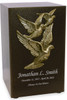 Doves In Flight Antique Bronze Finish Beaumont Cremation Urn