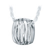 Dune Cushion Sterling Silver Cremation Jewelry Pendant Necklace