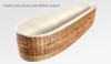 6' 5" Eco Friendly 6-Point Woven Bamboo Coffin