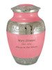 Elegant Baby Pink Fleur-de-Lis Extra Small Brass Cremation Urn