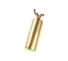 Elegant Cylinder Cremation Jewelry in Solid 14k Yellow Gold or White Gold