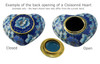 Essence Opal Cloisonne Heart Brass Keepsake Cremation Urn