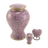 Etienne Rose Cloisonne Brass Keepsake Cremation Urn