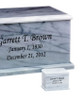 Evermore Memory Rectangular White Marble Keepsake Cremation Urn