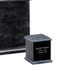 Evermore Memory Square Black Marble Engravable Keepsake Cremation Urn
