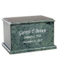 Evermore Rectangular Green Marble Engravable Cremation Urn