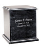 Evermore Square Black Marble Engravable Cremation Urn