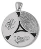 Family Ties Thumbies 3D Fingerprint Sterling Silver Keepsake Memorial Pendant/Charm - Three Prints