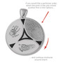 Family Ties Thumbies 3D Fingerprint Sterling Silver Keepsake Memorial Pendant/Charm - Three Prints