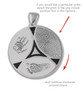 Family Ties Thumbies 3D Fingerprint Sterling Silver Keepsake Memorial Pendant/Charm - Five Prints