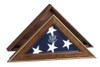 Five Star General Flag Display Case in Antiqued Cherry
