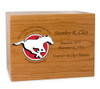 Football  Cremation Urn - Solid Cherry Wood 1