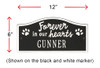 Personalized Forever in Our Hearts Pet Lawn and Garden Memorial Wall Plaque or Garden Marker - 10 Colors