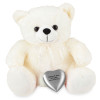 White Huggable Heart Teddy Bear Urn