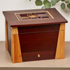 Geometric Cut Panel Craftsman MDF Wood Memory Chest Cremation Urn