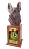 German Shepherd Photo Tower Cherry Wood Pet Cremation Urn