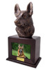 German Shepherd Photo Walnut Wood Pet Cremation Urn