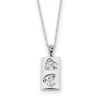 Girlfriends Sterling Antiqued Silver Memorial Jewelry Pendant