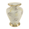 Glenwood White Marble Brass Cremation Urn