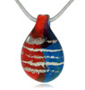 God Bless Our Fallen Heroes Cremains Encased in Glass Cremation Jewelry Pendant