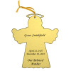 Angel Double-Sided Memorial Ornament - Engraved - Gold