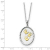 Gold Plated Handprints Sterling Silver Memorial Jewelry Pendant