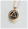 Gold Vermeil Pyramid Cremation Jewelry Pendant