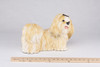 Gold White Shih Tzu Hollow Figurine Urn - 2783