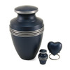 Grecian Blue Keepsake Cremation Urn - Engravable