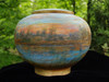Large Hand Painted Landscape Wood Cremation Urn
