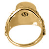 Handprint Round Solid 14k Gold Memorial Cremation Ring