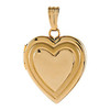 Heart in Heart 14k Yellow Gold Memorial Locket Jewelry Necklace