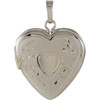 Heart in Heart Sterling Silver Memorial Locket Jewelry Necklace