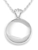 High Polish Round Sterling Silver Cremation Jewelry Pendant Necklace