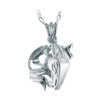 Horse Head Sterling Silver Cremation Jewelry Pendant Necklace