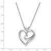 Hugging Heart Sterling Silver Memorial Jewelry Pendant