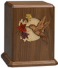 Hummingbird Dimensional Heirloom Walnut Wood Cremation Urn