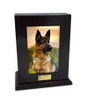 Vertical Large Inset Photo Pet Walnut MDF Urn